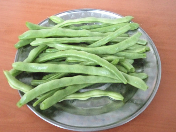 榛蘑豆角#非转基因金步骤2