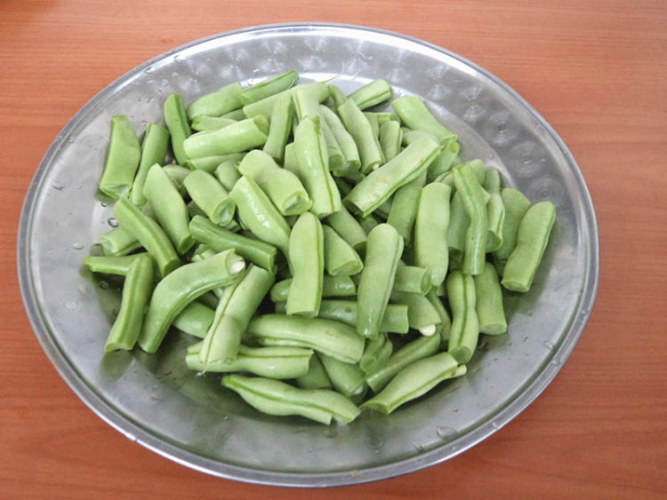 榛蘑豆角#非转基因金步骤4