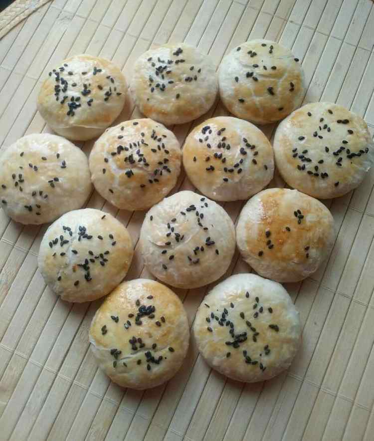 红豆花生玫瑰酥饼步骤21