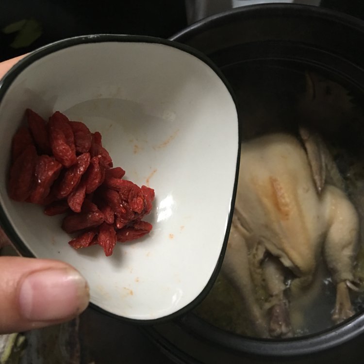 阿胶枸杞炖鸡步骤12