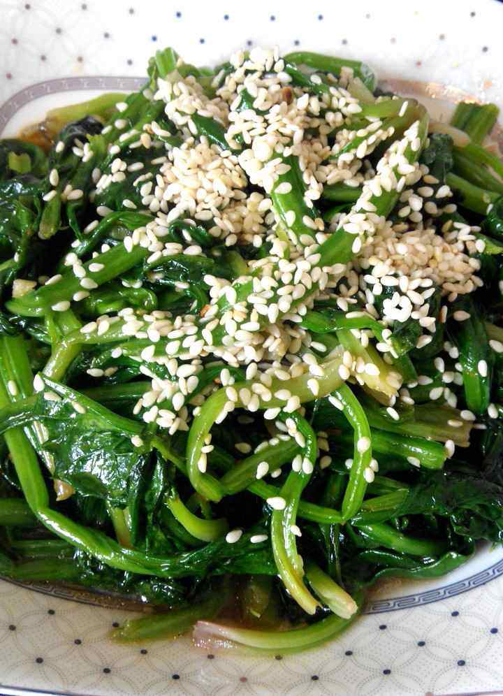 芝麻菠菜步骤8