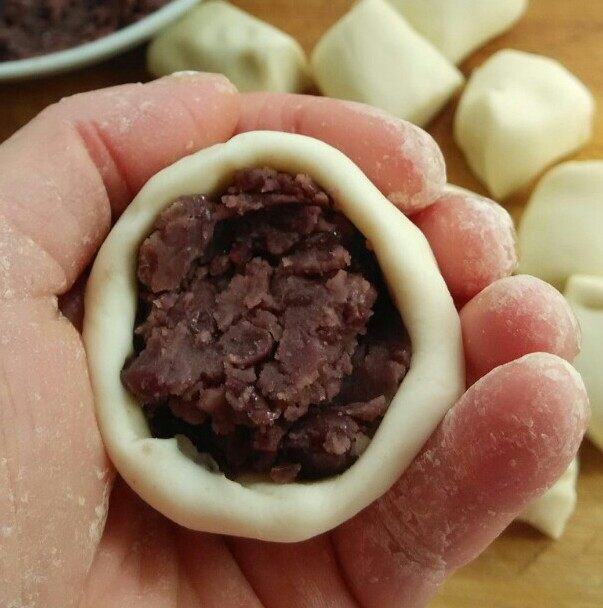 寿桃豆沙包步骤3