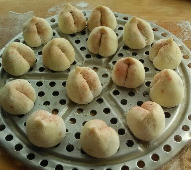 寿桃豆沙包步骤5