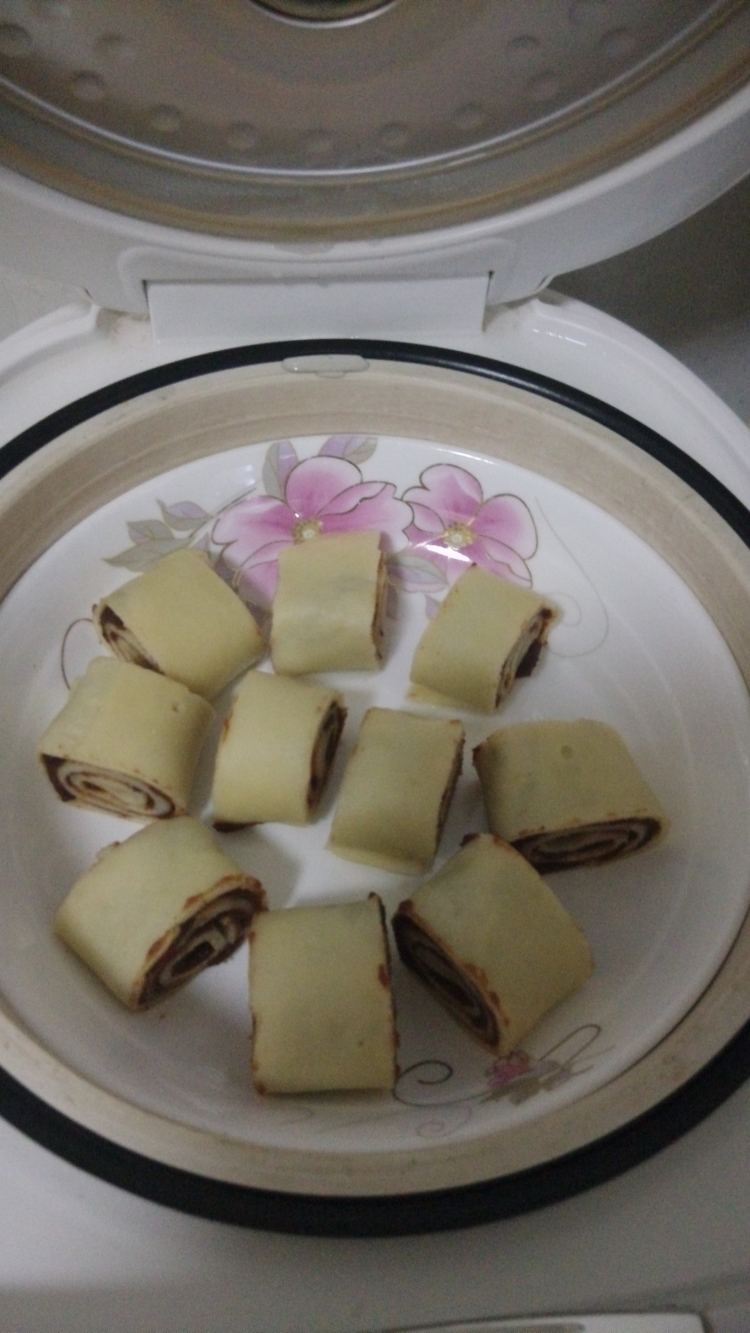 鸡蛋豆沙卷步骤7