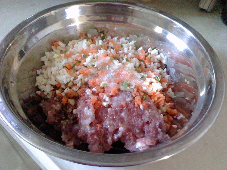 马蹄蒸肉饼步骤4