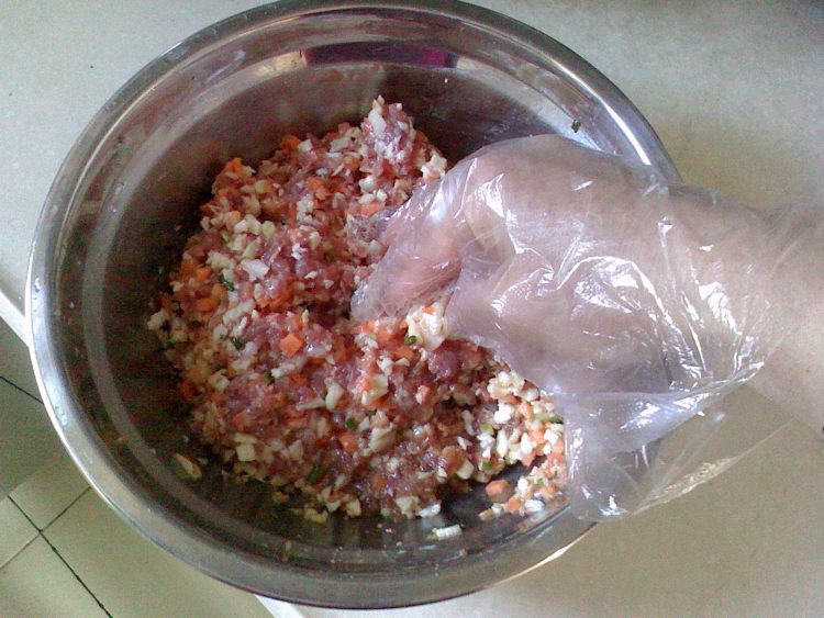 马蹄蒸肉饼步骤6