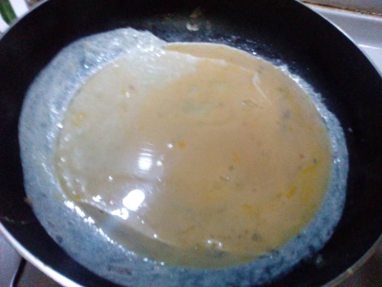 菠菜炒鸡蛋皮步骤4