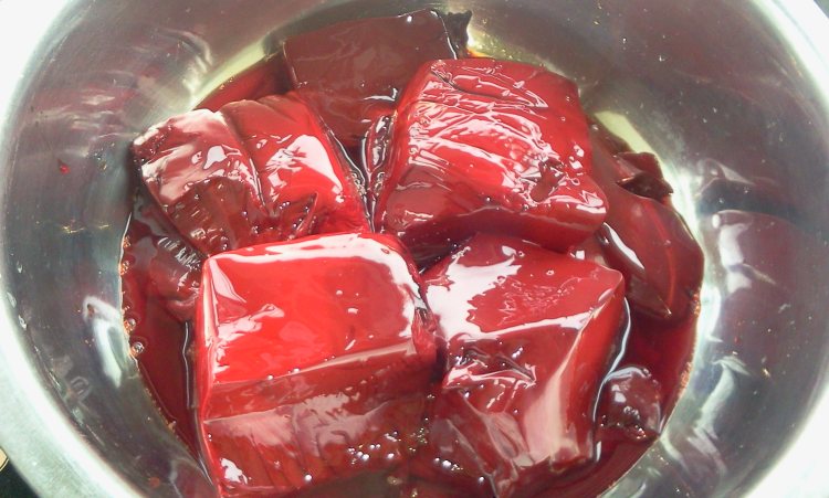 蒸糯米花生肉血肠步骤5