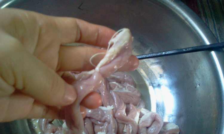 蒸糯米花生肉血肠步骤12