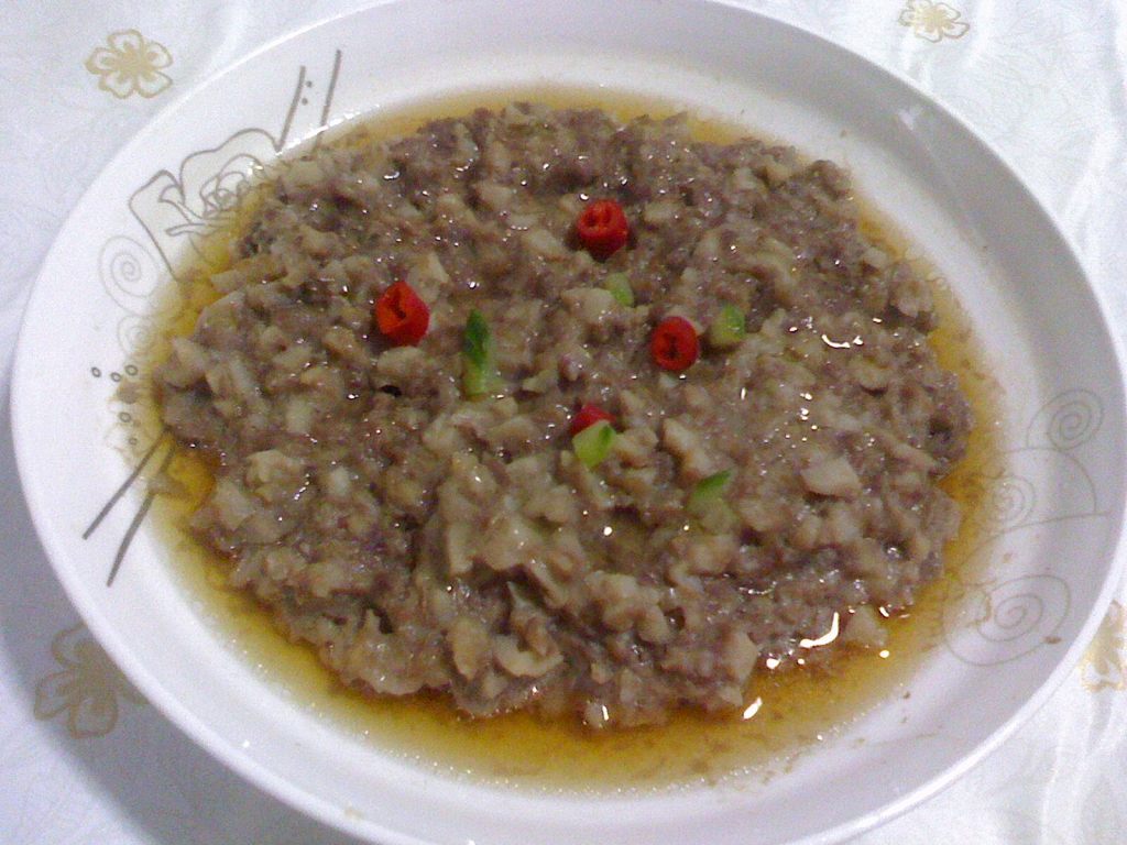 藕丁蒸肉饼步骤8