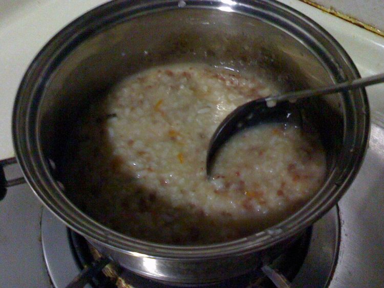 骨头鸡肝粥步骤6
