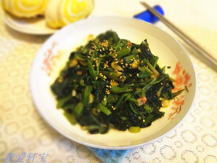 素炒菠菜步骤6