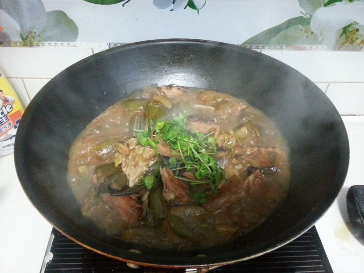 腊鱼烧茄子步骤13