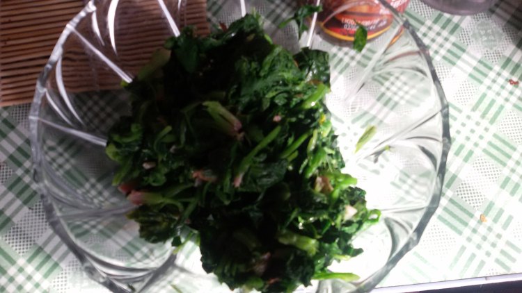 肉末菠菜步骤4