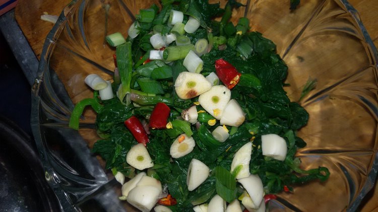 肉末菠菜步骤6