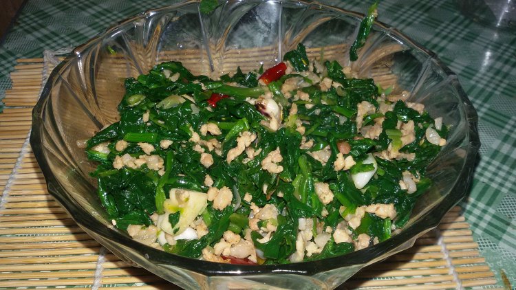 肉末菠菜步骤9