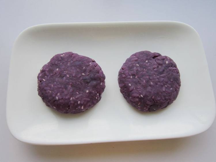 紫薯饭饼步骤7