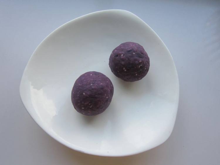 紫薯饭饼步骤6