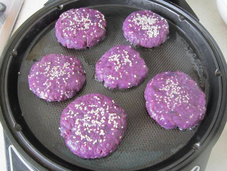 紫薯饭饼步骤8