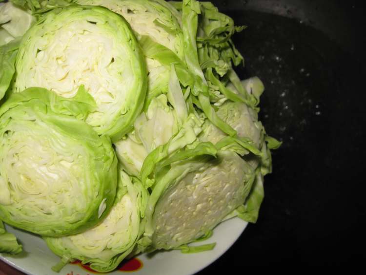 圆白菜拌木耳步骤3
