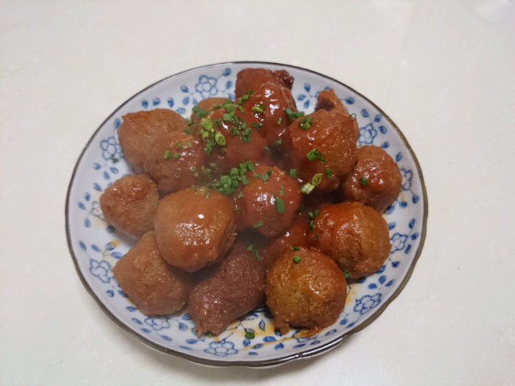 糖醋绿豆丸子步骤9
