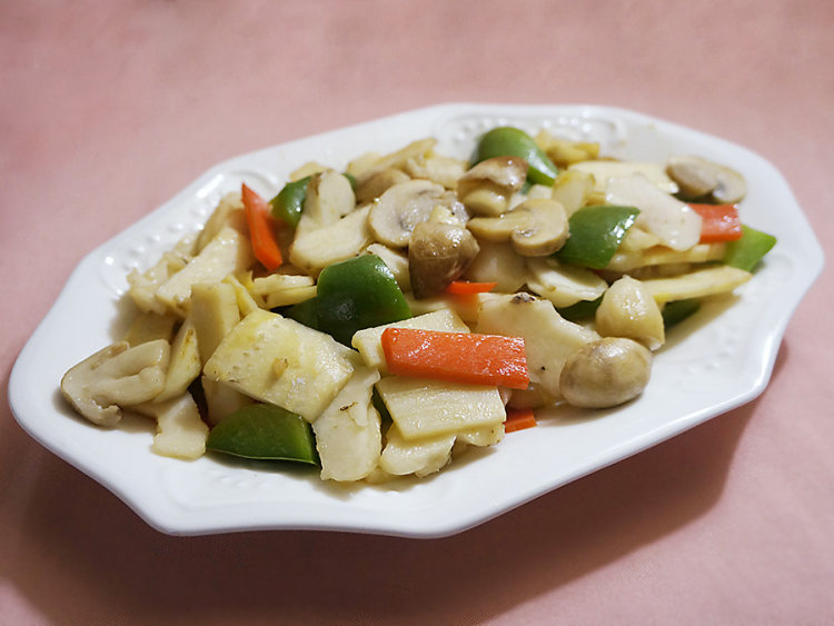 松茸菌炒素#本味家乡步骤12