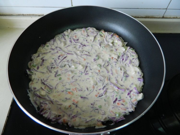紫甘蓝营养蔬菜饼步骤8