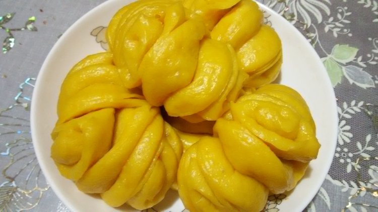 南瓜花卷步骤14