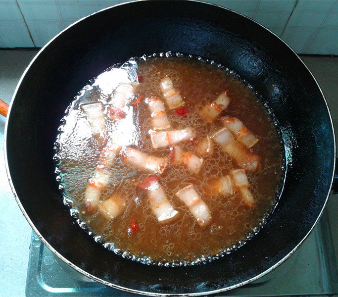 五花肉焖茄子步骤9
