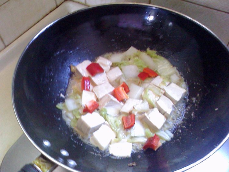 白菜烧豆腐步骤8