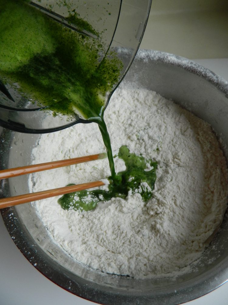 菠菜素馅水饺步骤1