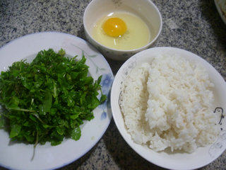 鸡蛋荠菜炒饭步骤1