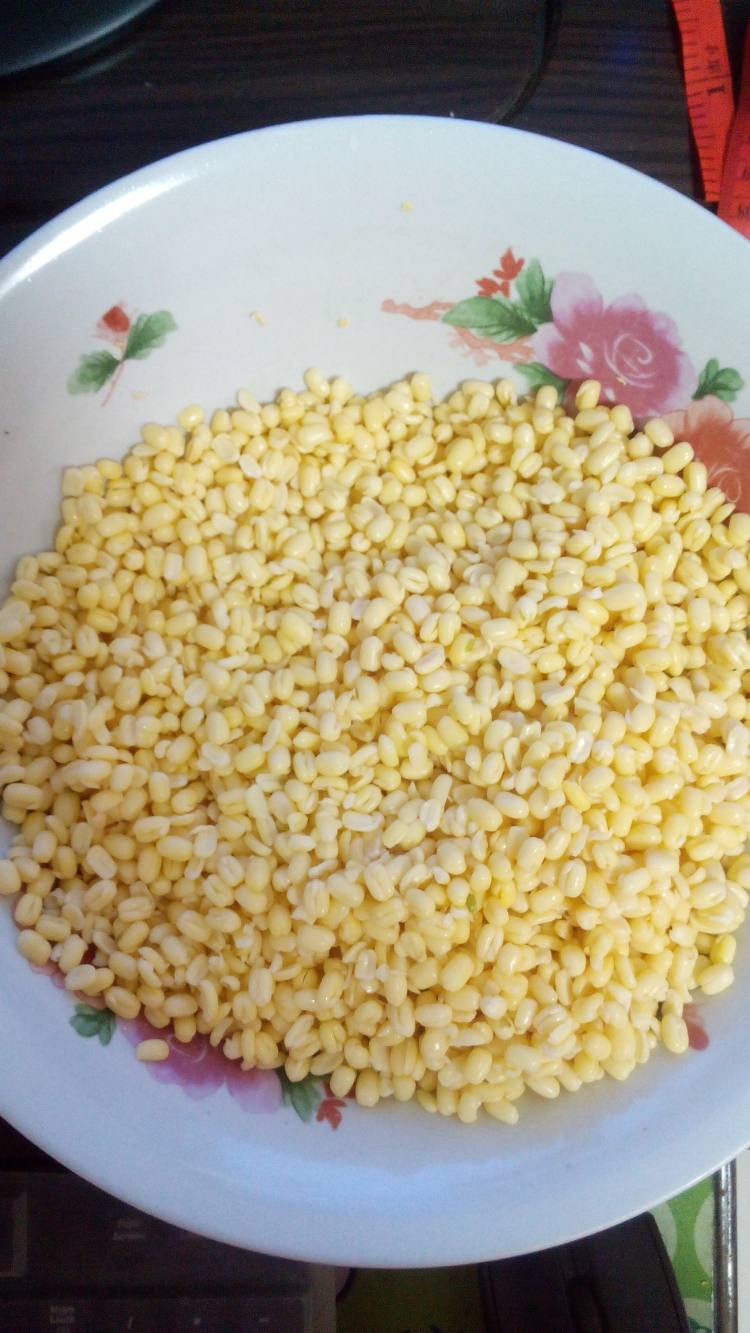 抹茶奶香绿豆糕步骤4