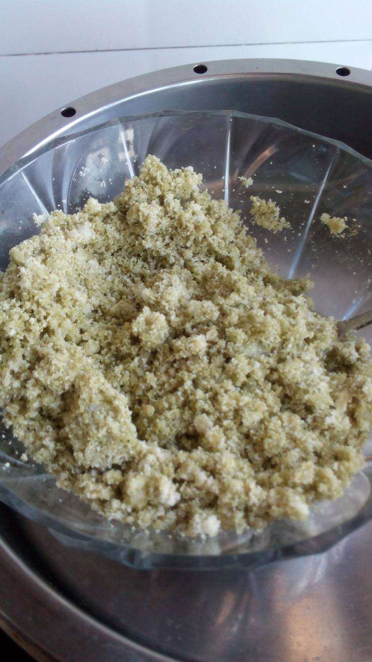 抹茶奶香绿豆糕步骤11