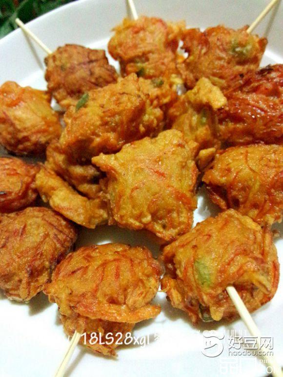 胡萝卜牙签丸子