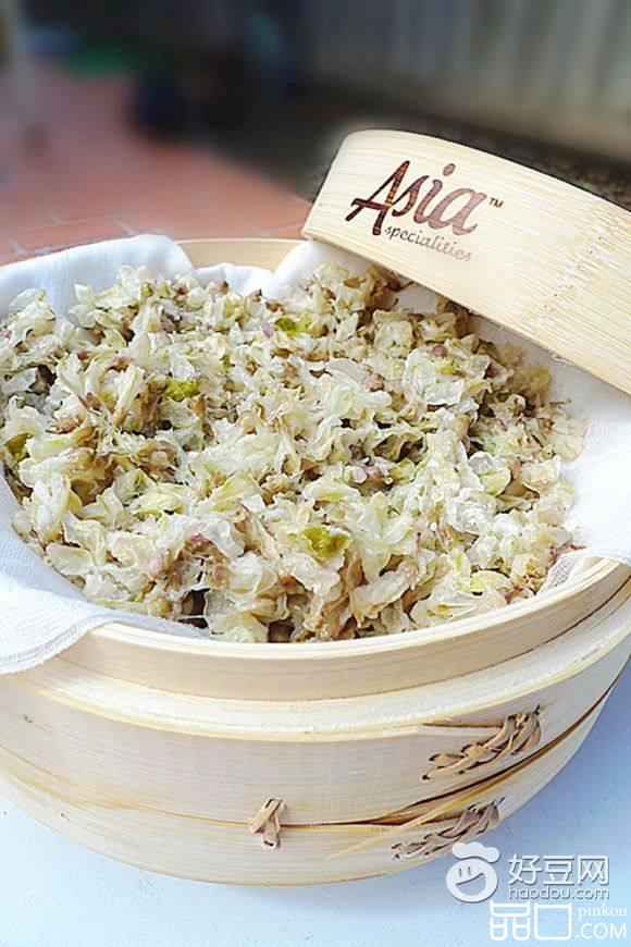 原味面粉蒸槐花