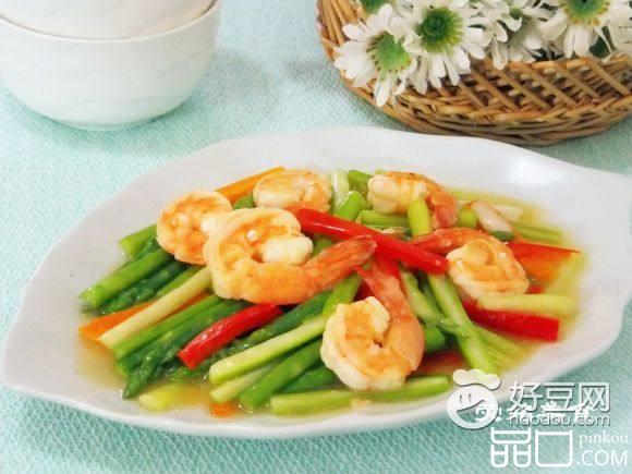 芦笋炒大虾