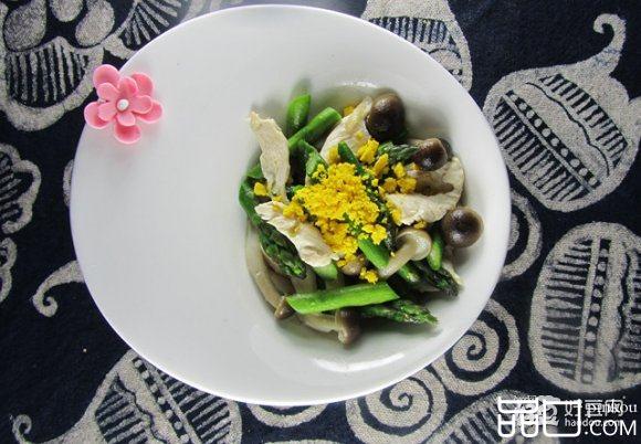 芦笋蟹味菇鸡片