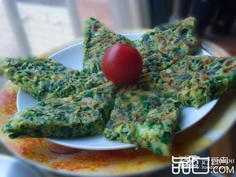 槐花韭菜饼