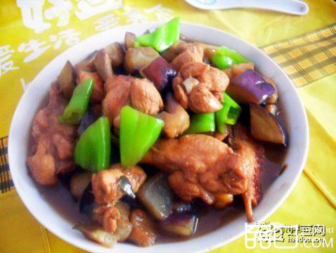 茄子炖鸡肉