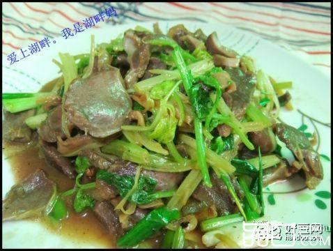 芹菜炒鸭肾