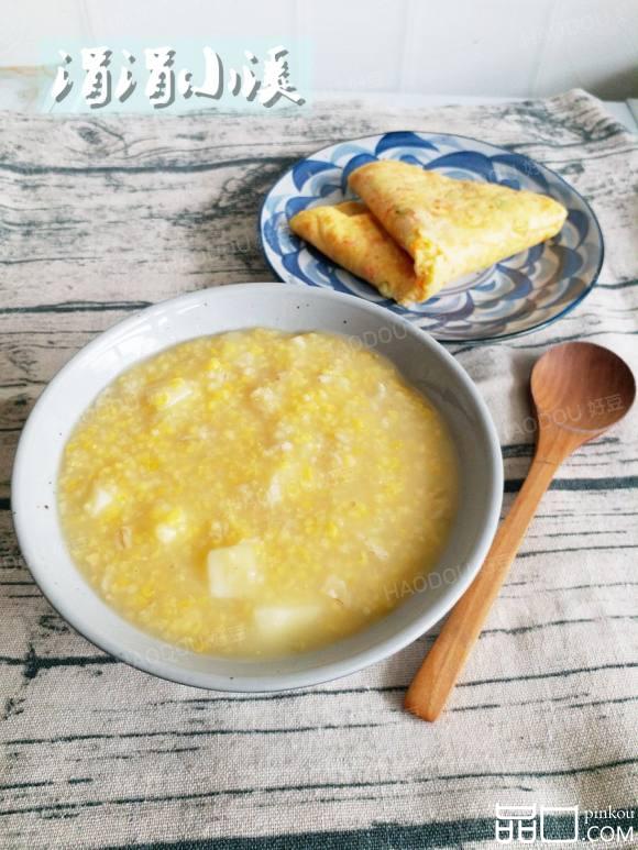 小米燕麦片苹果粥