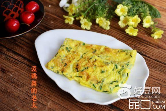 韭菜末煎鸡蛋卷