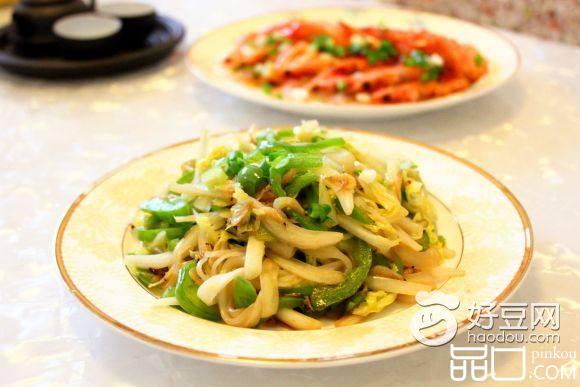 虾皮青椒炒白菜