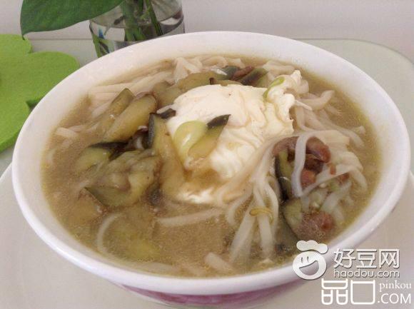 茄子肉丝蛋面