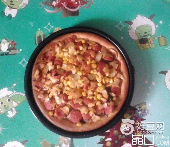 火腿玉米豆皮披萨