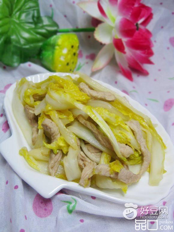 瘦肉炒娃娃菜