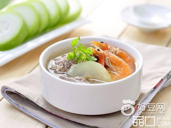脊骨冬瓜鲜虾汤