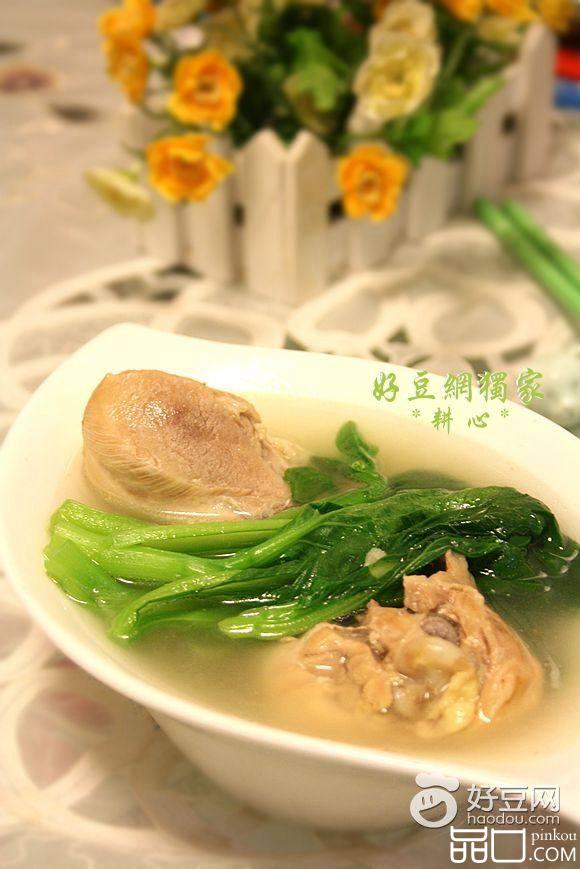 菜心鸡腿汤