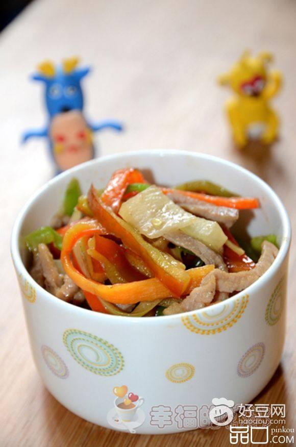 酸萝卜青椒炒肉丝